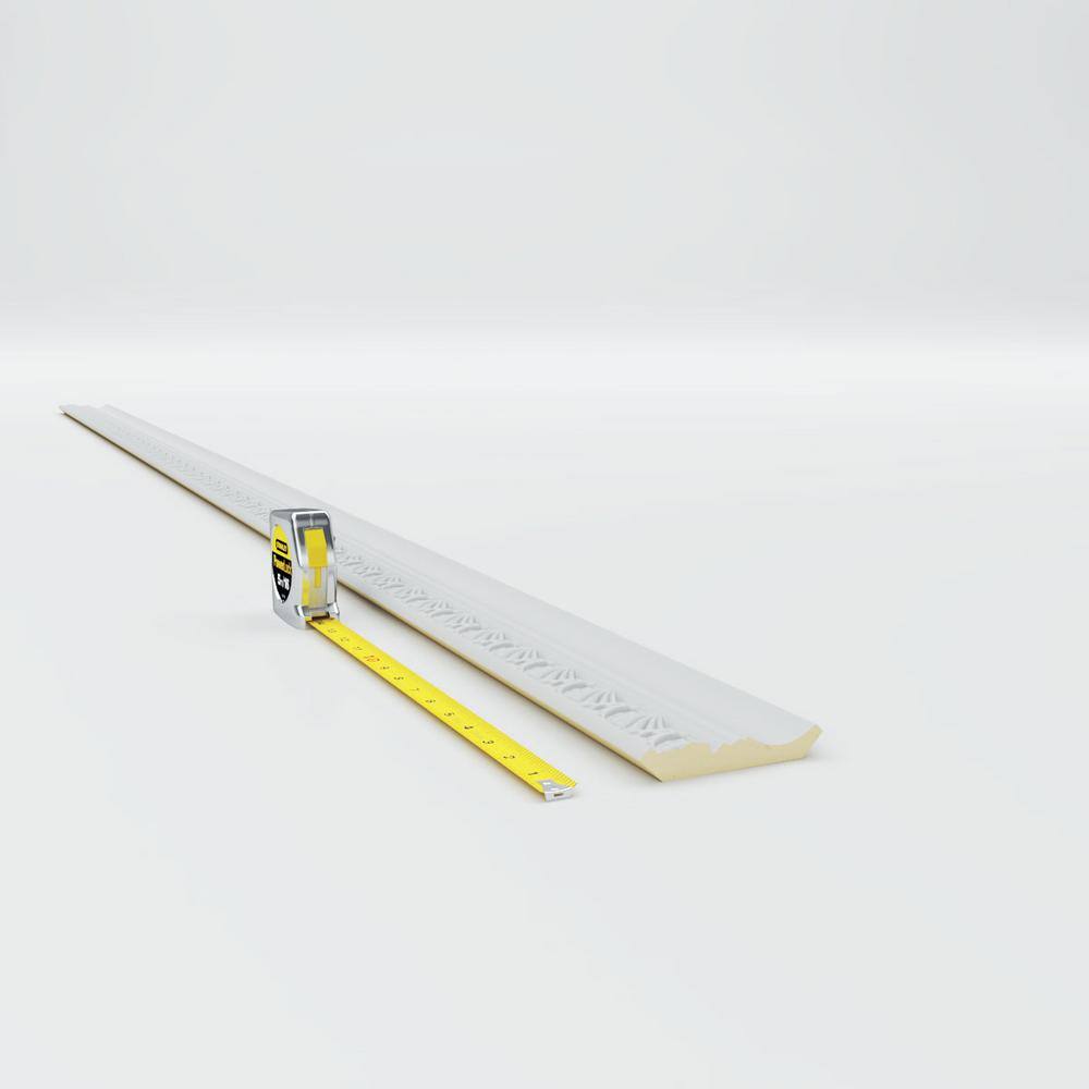 Ekena Millwork 2-3/4 in. x 2-7/8 in. x 94-1/2 in. Polyurethane Shell Crown Moulding