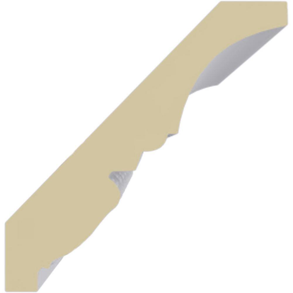 Ekena Millwork 2-3/4 in. x 2-7/8 in. x 94-1/2 in. Polyurethane Shell Crown Moulding