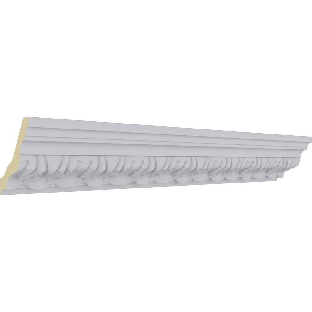 Ekena Millwork 2-5/8 in. x 2-3/4 in. x 94-1/2 in. Polyurethane Ashur Crown Moulding