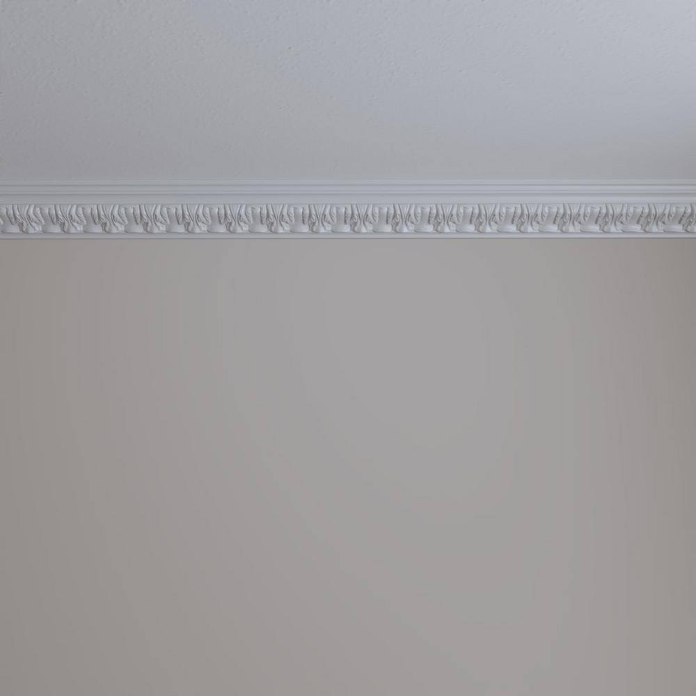 Ekena Millwork 2-5/8 in. x 2-3/4 in. x 94-1/2 in. Polyurethane Ashur Crown Moulding