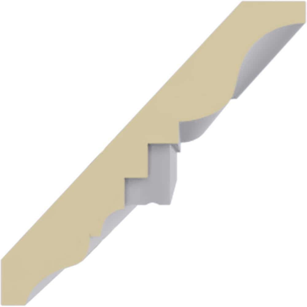 Ekena Millwork 2-3/4 in. x 2-3/4 in. x 94-1/2 in. Polyurethane Dentil Crown Moulding