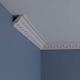 Ekena Millwork 2-1/8 in. x 2-1/8 in. x 94-1/2 in. Polyurethane Egg and Dart Crown Moulding