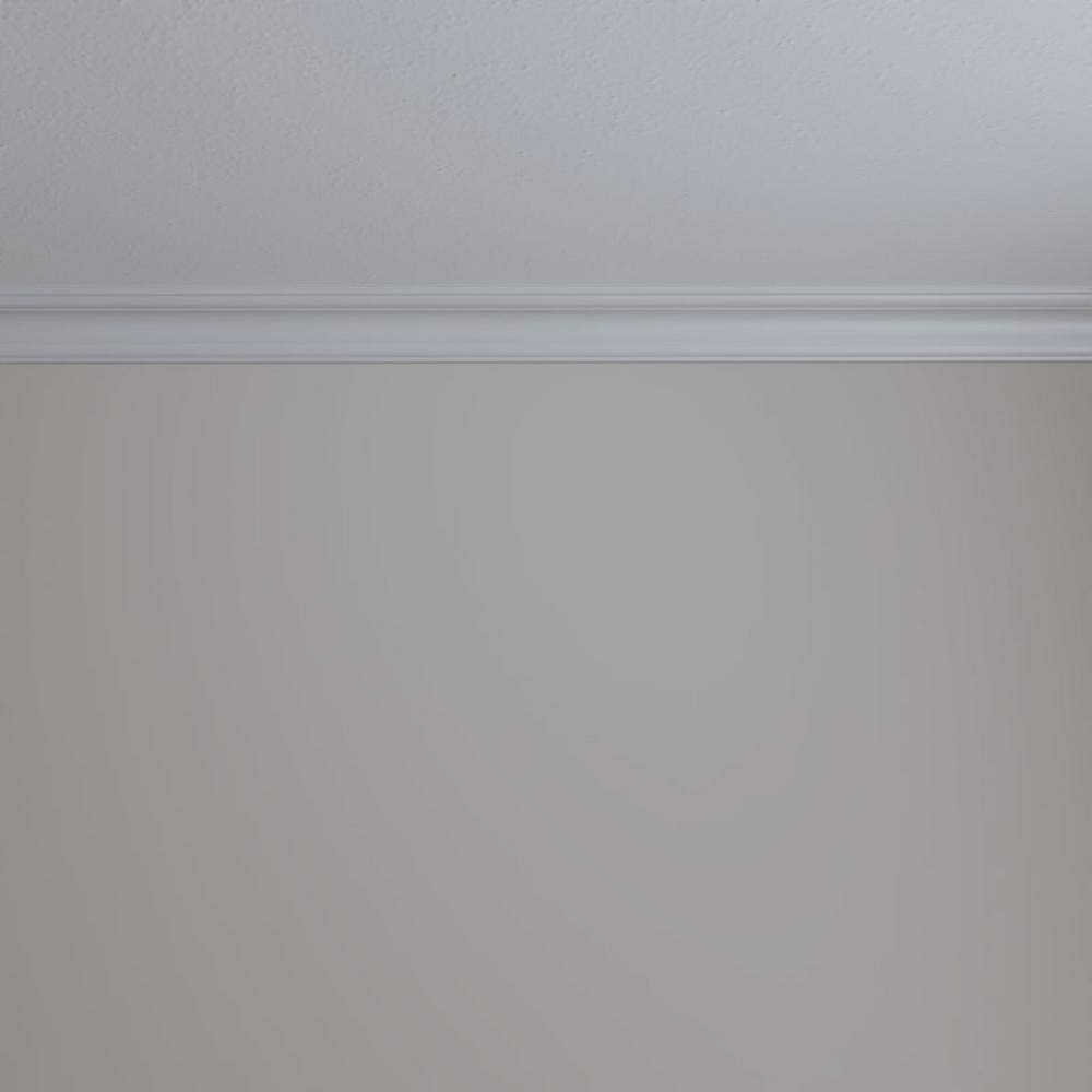 Ekena Millwork 2-1/4 in. D x 2-1/4 in. W x 94-1/2 in. L Polyurethane Jefferson Traditional Smooth Crown Moulding 12-Pack
