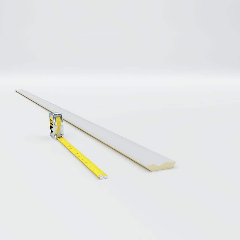 Ekena Millwork 2 in. x 2 in. x 94-1/2 in. Polyurethane Lyon Traditional Smooth Crown Moulding