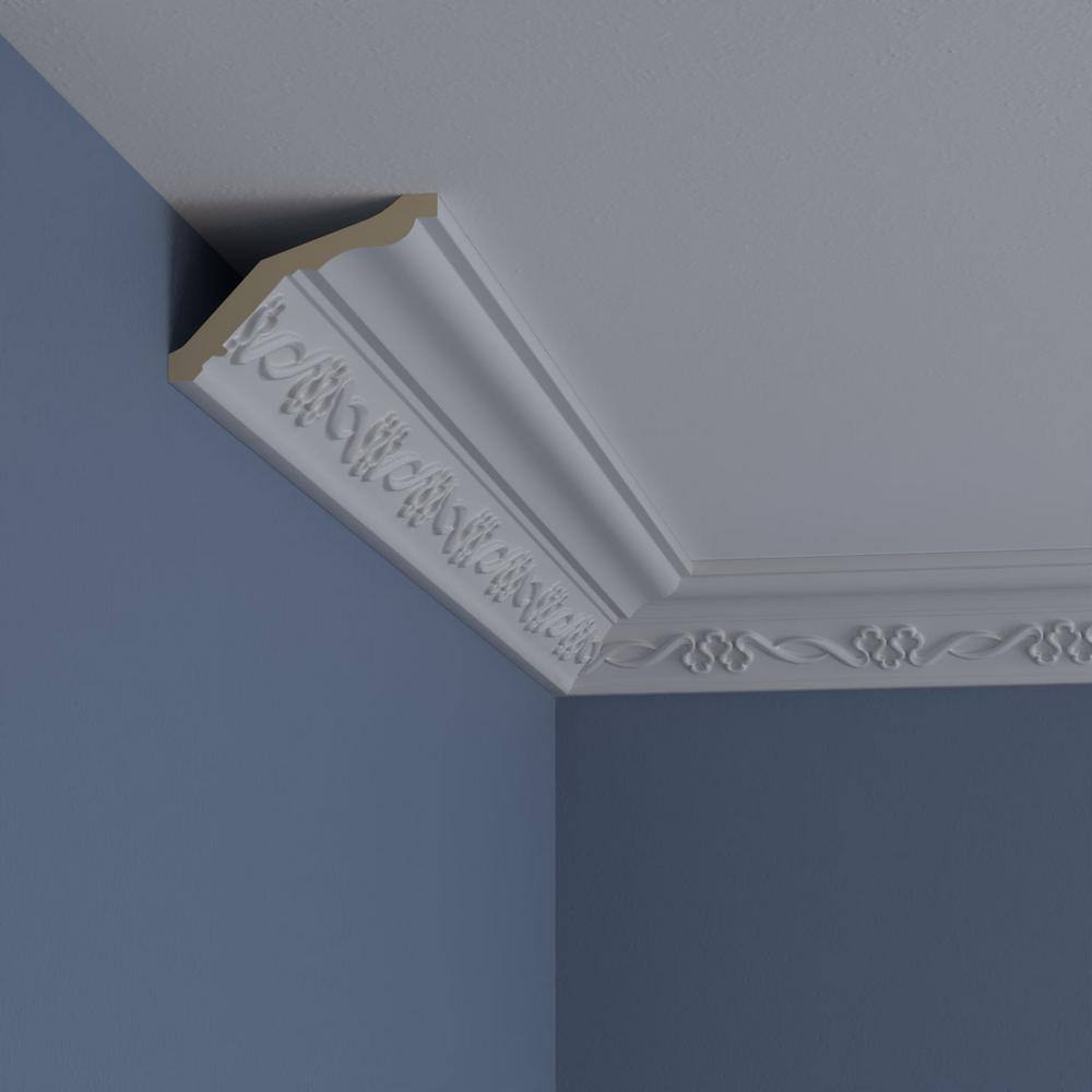 Ekena Millwork 2-7/8 in. x 2-1/2 in. x 94-1/2 in. Polyurethane Miller Crown Moulding