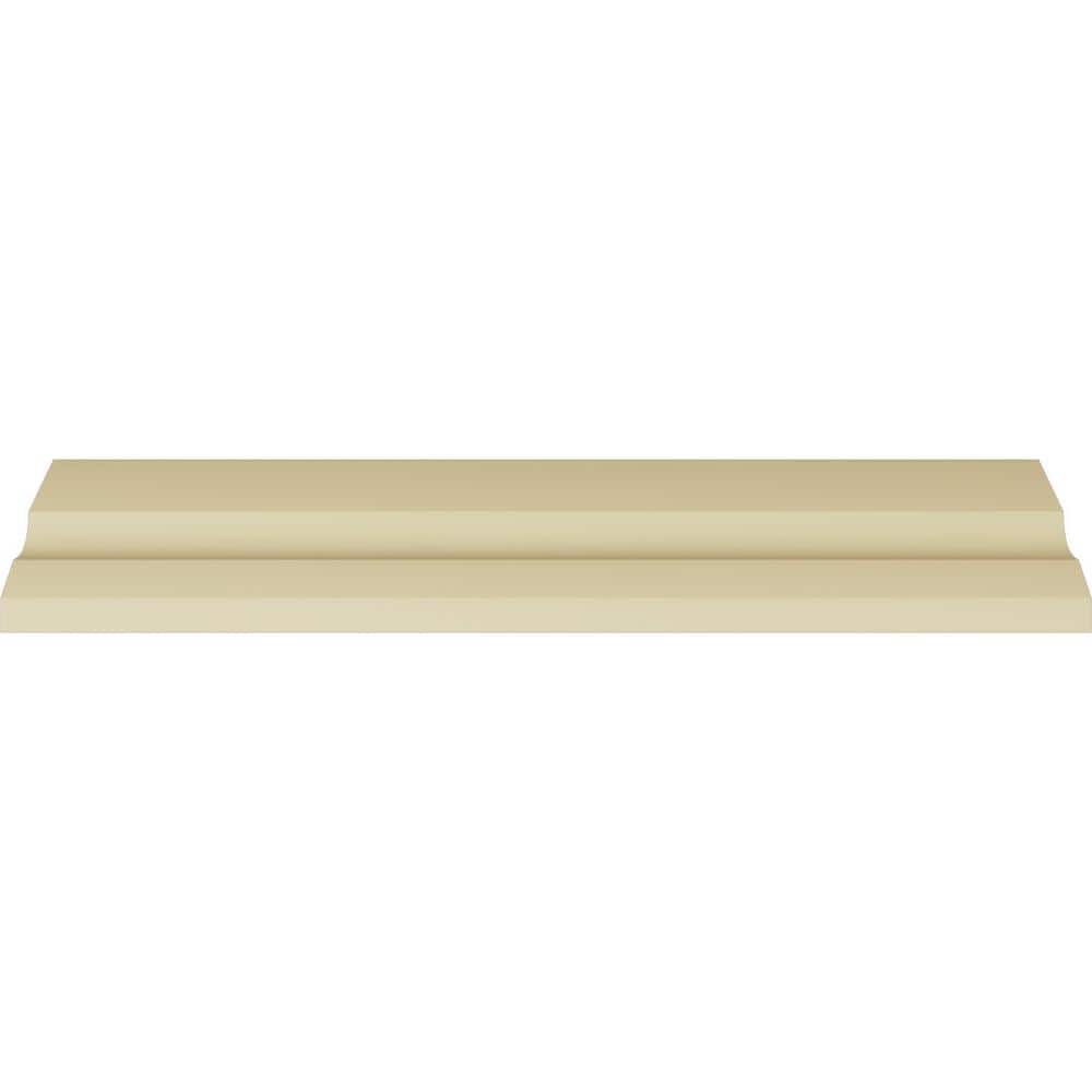 Ekena Millwork 3 in. D x 3 in. W x 94-1/2 in. L Polyurethane Crendon Bead and Barrel Crown Moulding 12-Pack