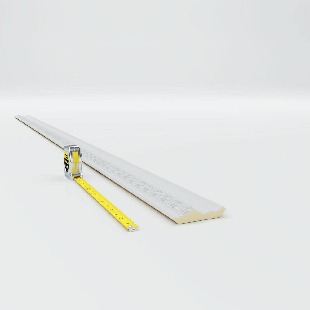Ekena Millwork 2-3/4 in. x 2-3/4 in. x 94-1/2 in. Polyurethane Melonie Egg and Dart Crown Moulding