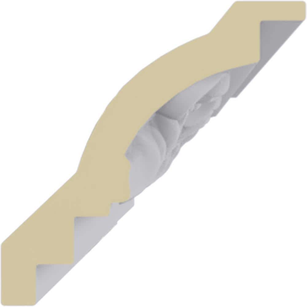 Ekena Millwork 2-3/4 in. x 2-3/4 in. x 94-1/2 in. Polyurethane Tristan Crown Moulding