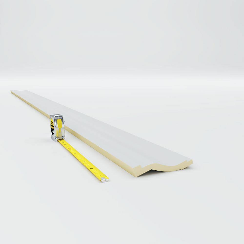 Ekena Millwork 5-3/8 in. x 2-1/8 in. x 94-1/2 in. Foster Smooth Crown Moulding