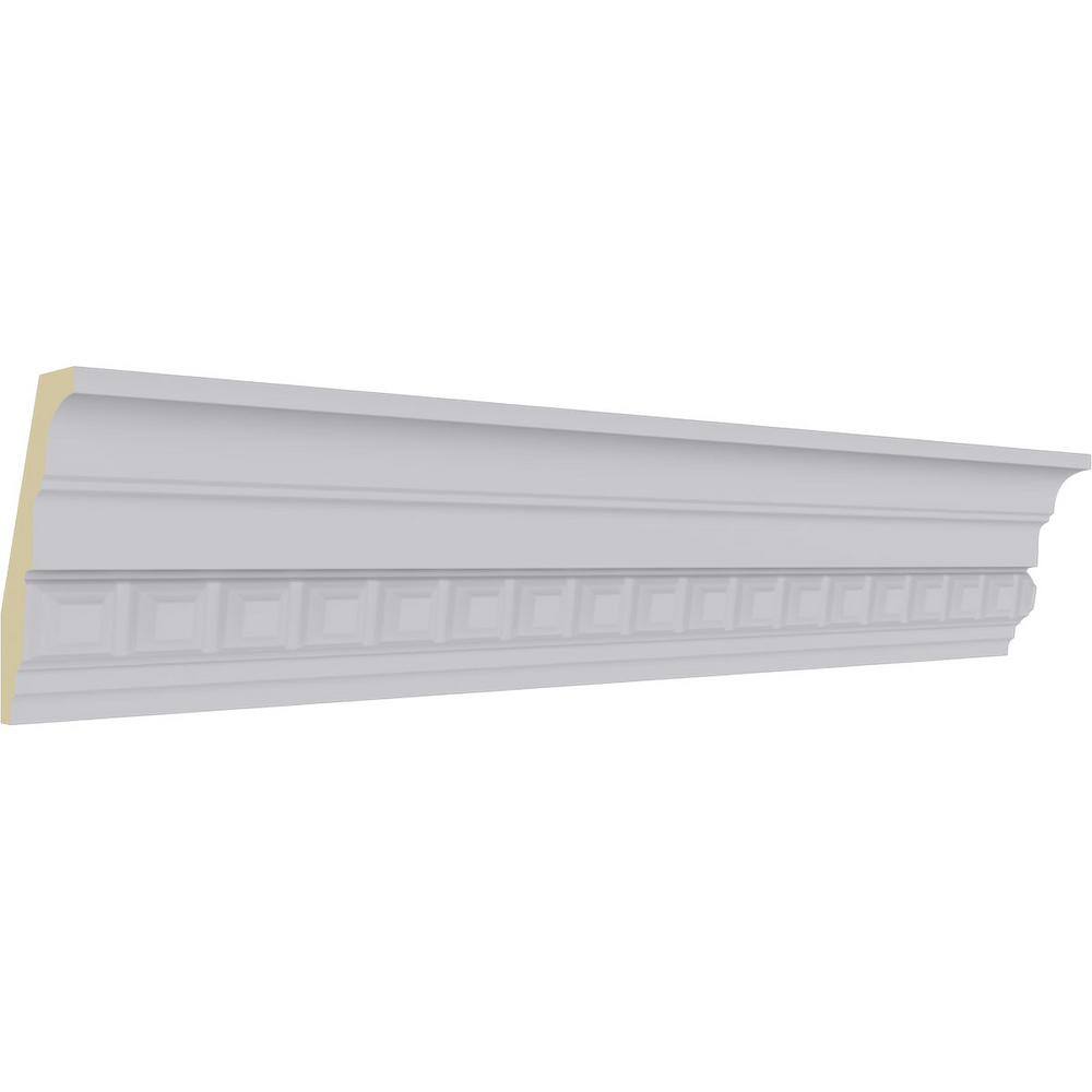 Ekena Millwork 1-7/8 in. x 3-1/2 in. x 94-1/2 in. Polyurethane Sequential Crown Moulding
