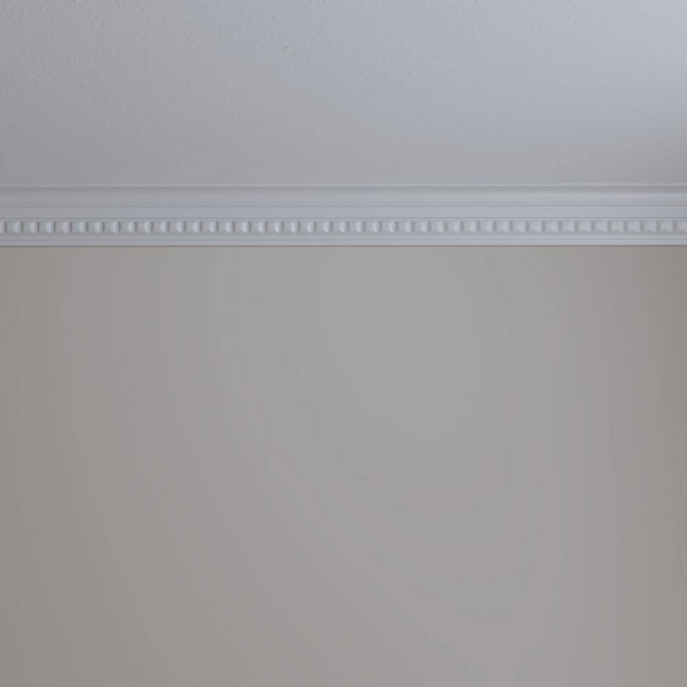 Ekena Millwork 1-7/8 in. x 3-1/2 in. x 94-1/2 in. Polyurethane Sequential Crown Moulding