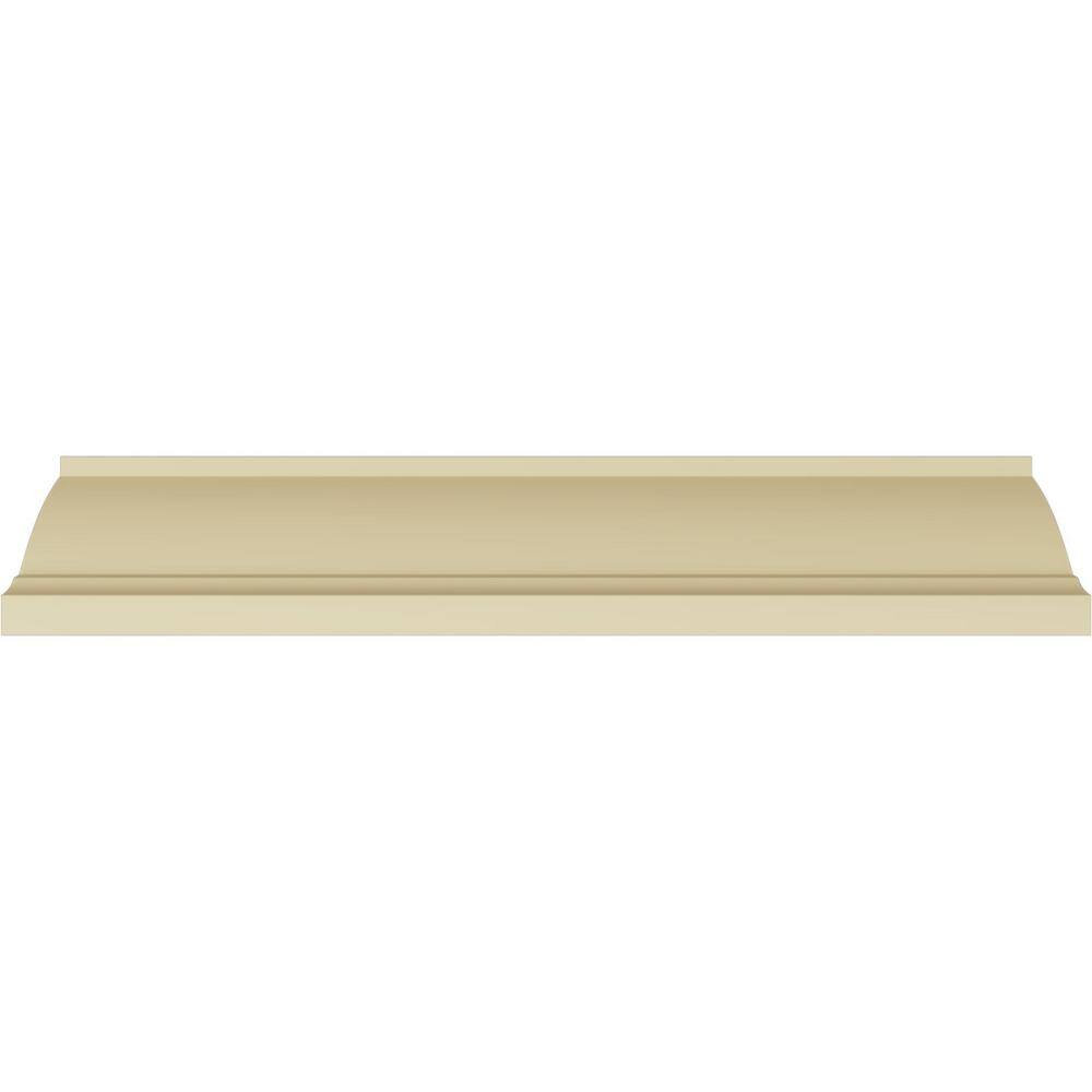 Ekena Millwork 3-1/2 in. x 3-1/8 in. x 94-1/2 in. Polyurethane Legacy Acanthus Leaf Crown Moulding
