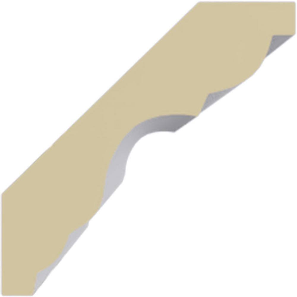Ekena Millwork 3 in. H x 3 in. P x 4-1/4 in. F x 94-1/2 in. L Polyurethane Palmetto Smooth Crown Moulding (8-Pack)