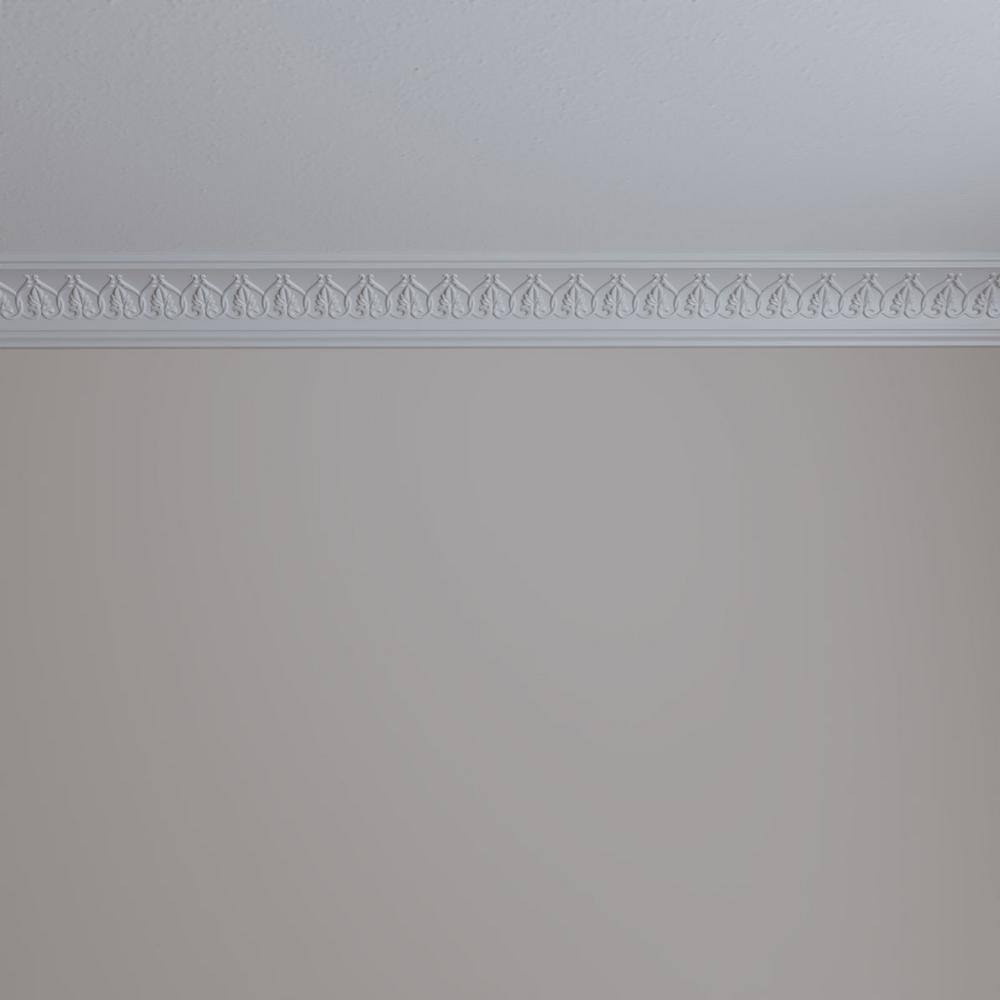 Ekena Millwork 3 in. x 3 in. x 94-1/2 in. Polyurethane Rachelle Crown Moulding