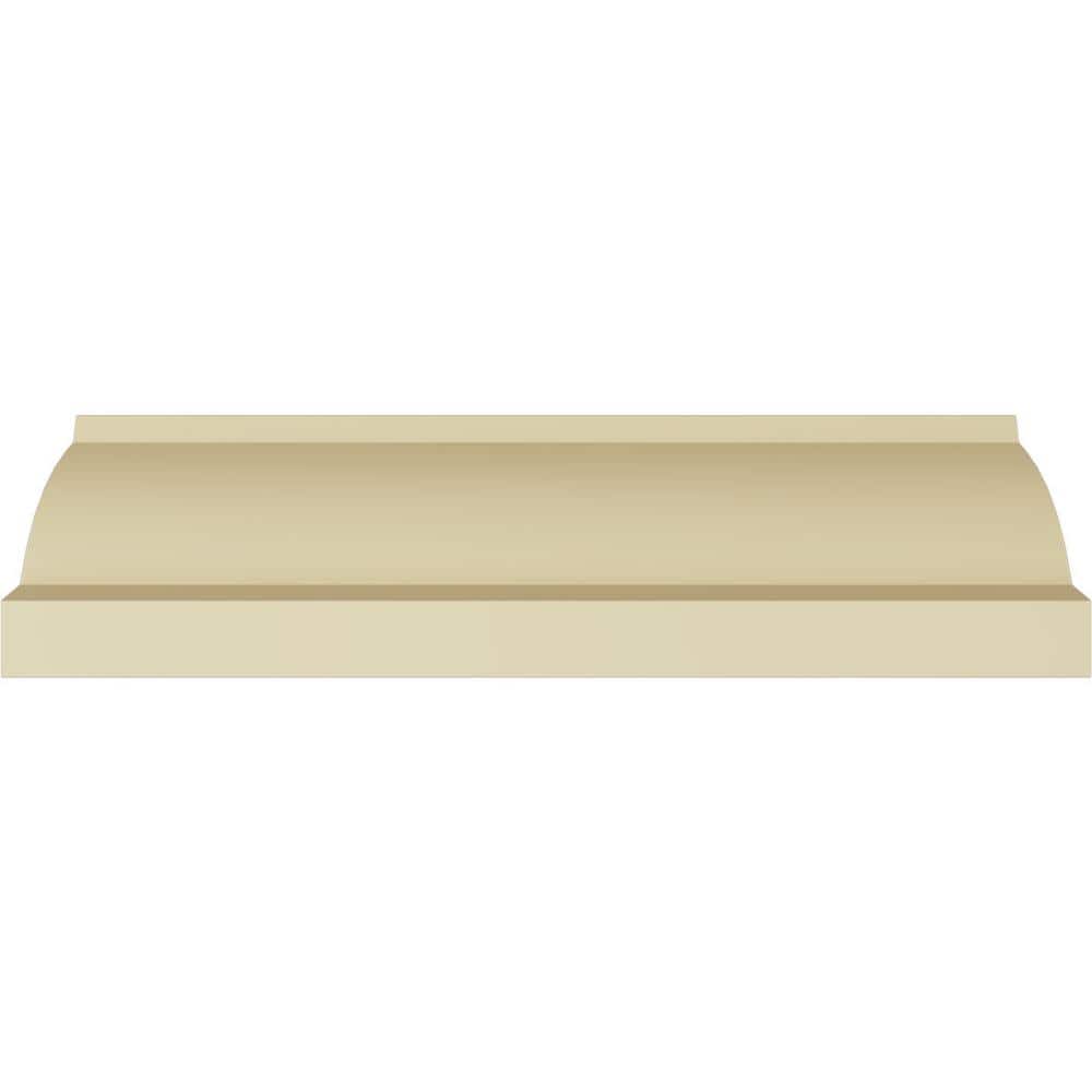 Ekena Millwork 3-1/4 in. H x 3-1/4 in. P x 4-1/2 in. F x 94-1/2 in. L Polyurethane Salem Traditional Smooth Crown Moulding (8-Pack)