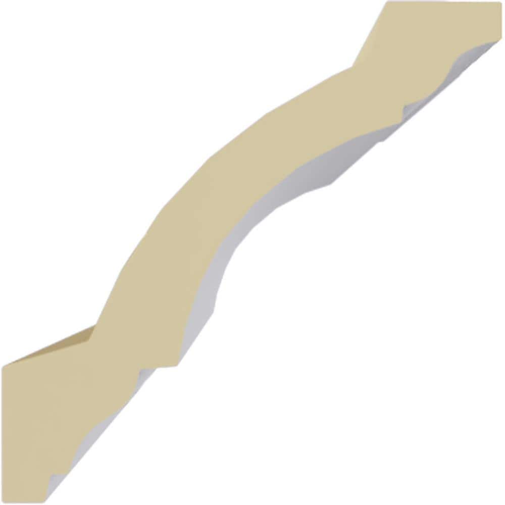 Ekena Millwork 3-1/4 in. x 3-1/4 in. x 94-1/2 in. Polyurethane Salem Traditional Smooth Crown Moulding