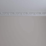 Ekena Millwork 3-3/4 in. x 3-1/4 in. x 94-1/2 in. Polyurethane Bulwark Rose Crown Moulding