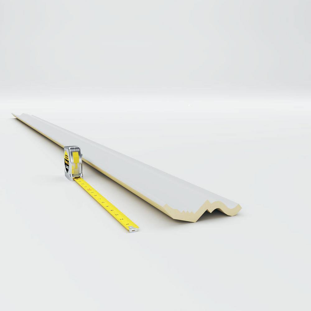 Ekena Millwork 4-1/2 in. x 3-7/8 in. x 94-1/2 in. Polyurethane Bulwark Smooth Crown Moulding