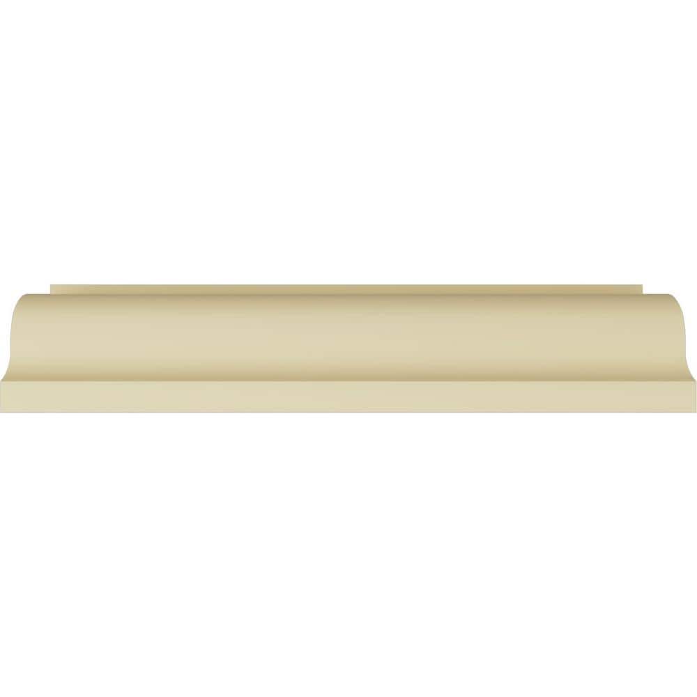 Ekena Millwork 4-3/4 in. x 3-3/8 in. x 94-1/2 in. Polyurethane Devon Smooth Crown Moulding