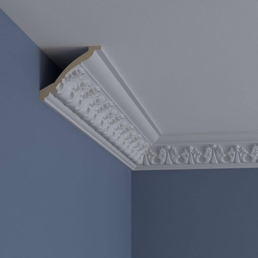 Ekena Millwork 3-5/8 in. x 3-1/8 in. x 94-1/2 in. Polyurethane Legacy Crown Moulding