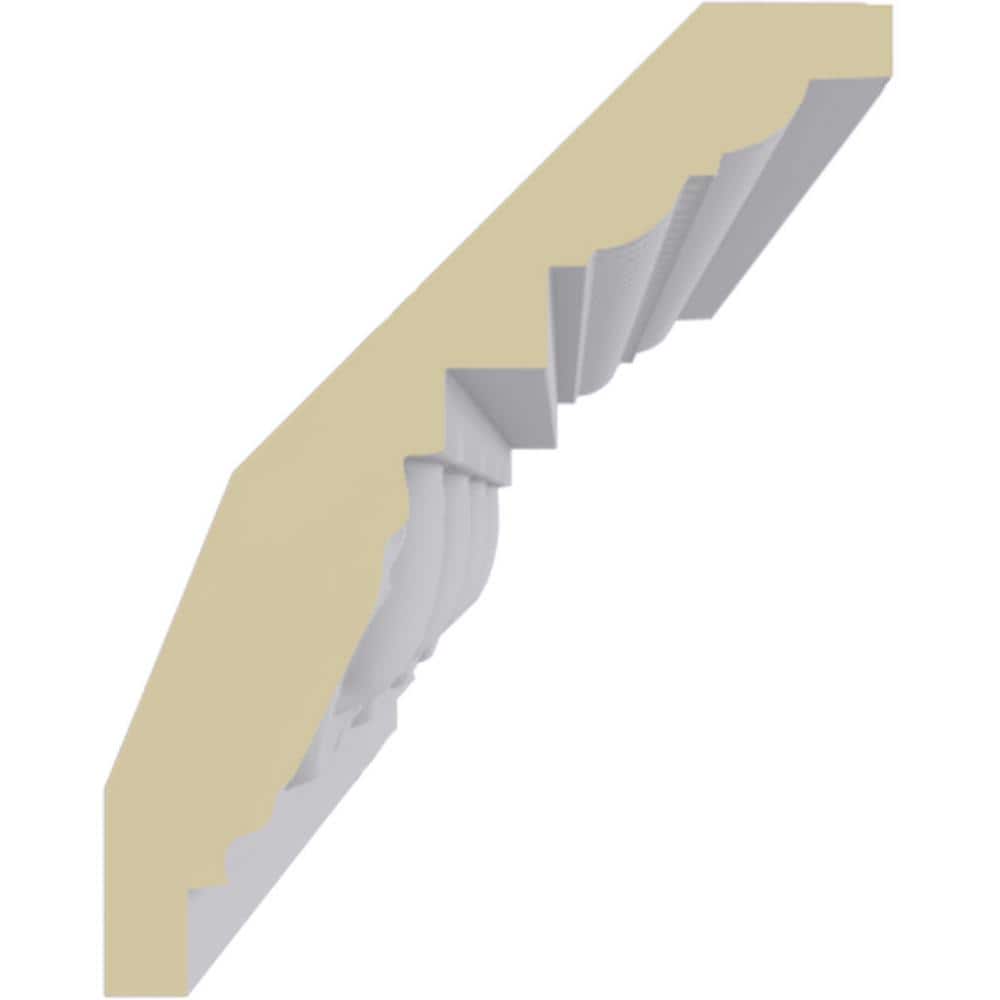 Ekena Millwork 2-3/8 in. x 4 in. x 94-1/2 in. Polyurethane Edinburgh Crown Moulding