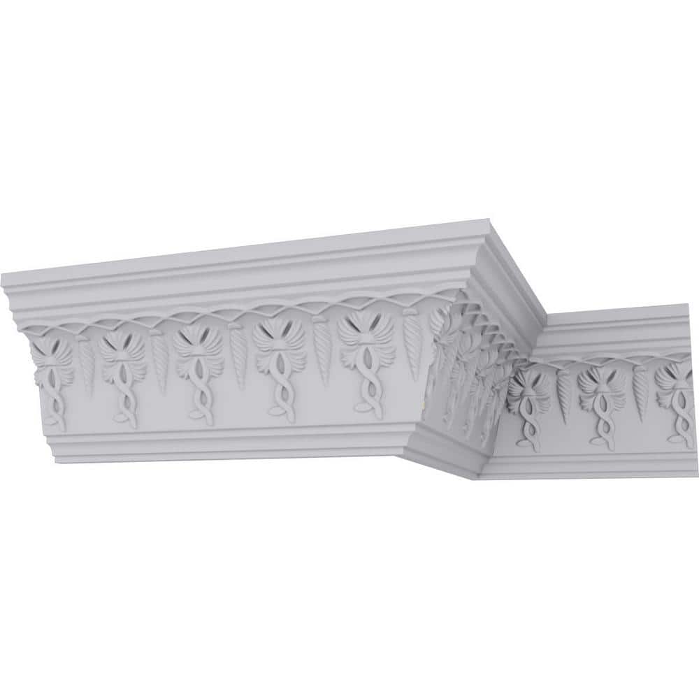 Ekena Millwork 2-3/4 in. x 4-1/4 in. x 94-1/2 in. Polyurethane Scott Crown Moulding