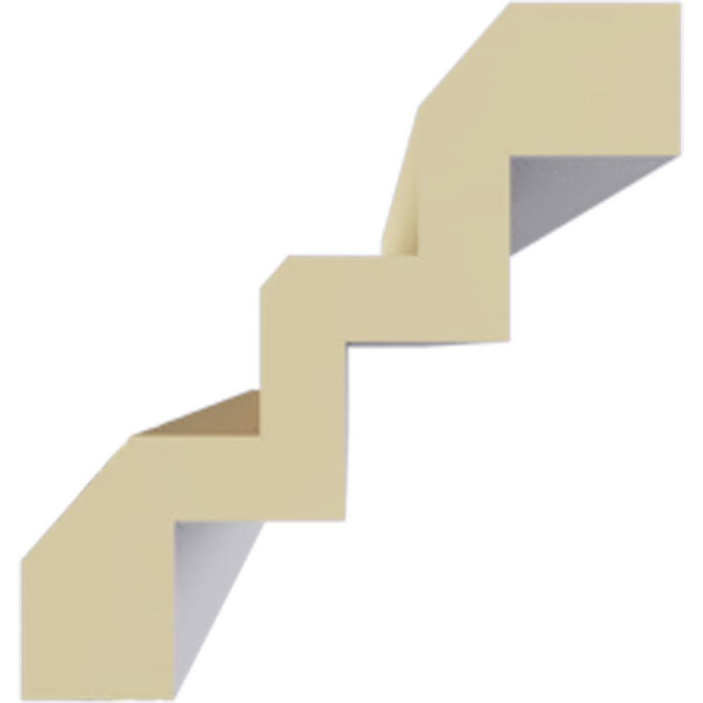 Ekena Millwork 4-1/4 in. x 4-1/4 in. x 94-1/2 in. Polyurethane Eris Step Crown Moulding