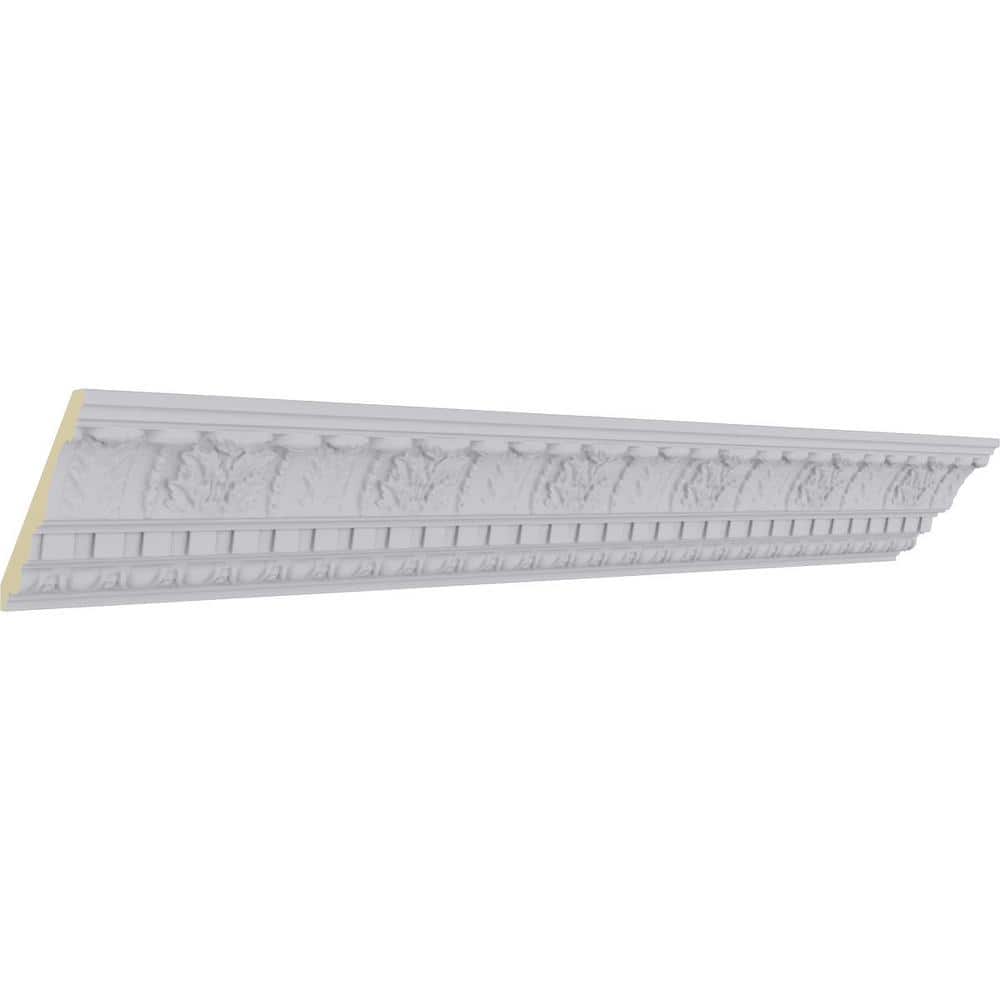 Ekena Millwork 4-3/4 in. x 4-3/4 in. x 94-1/2 in. Polyurethane Wakefield Crown Moulding
