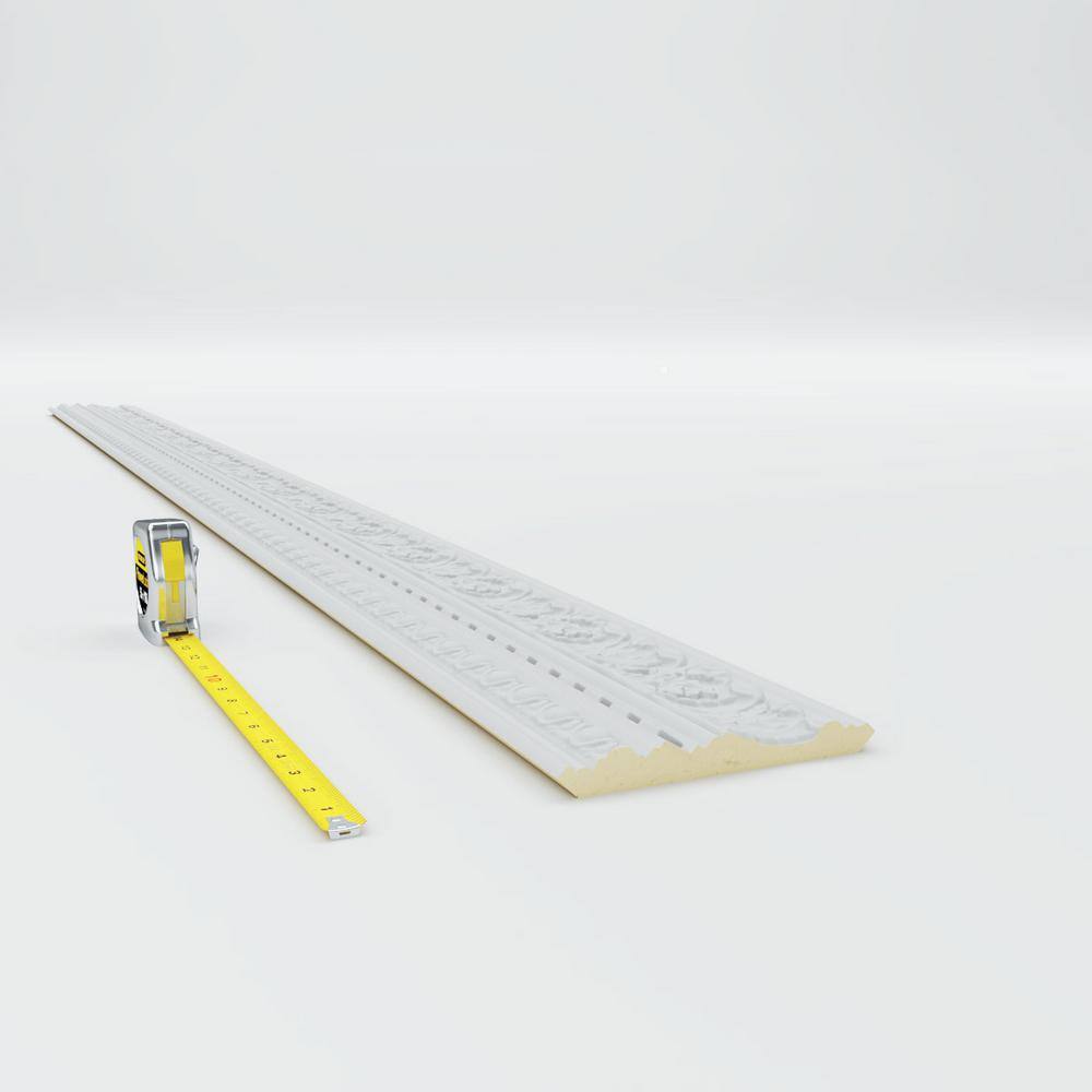 Ekena Millwork 4-3/4 in. x 4-3/4 in. x 94-1/2 in. Polyurethane Wakefield Crown Moulding