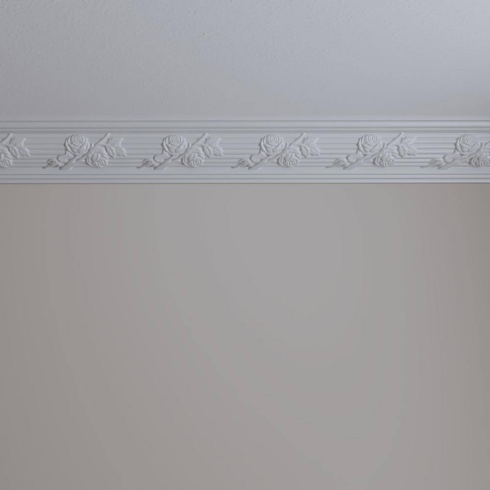 Ekena Millwork 4-1/4 in. x 4-1/4 in. x 94-1/2 in. Polyurethane Winston Crown Moulding