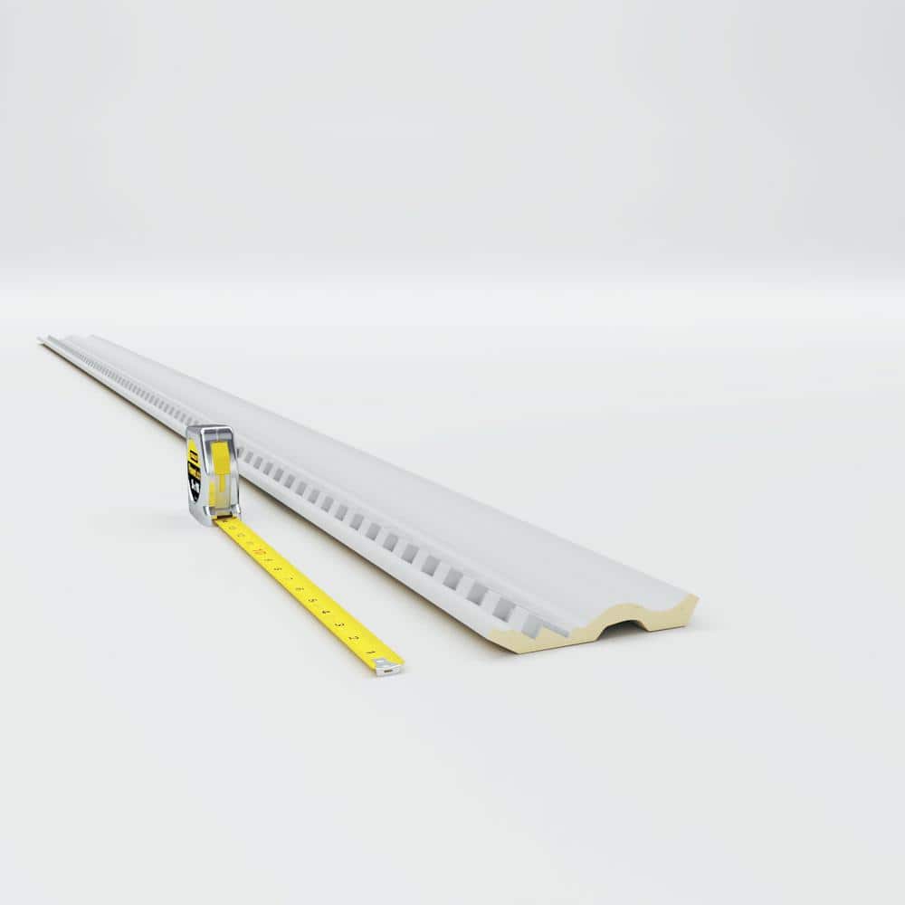 Ekena Millwork 2-7/8 in. x 4-5/8 in. x 94-1/2 in. Polyurethane Dentil Crown Moulding