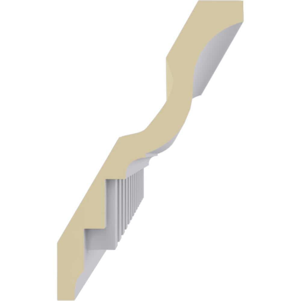 Ekena Millwork 2-7/8 in. x 4-5/8 in. x 94-1/2 in. Polyurethane Dentil Crown Moulding