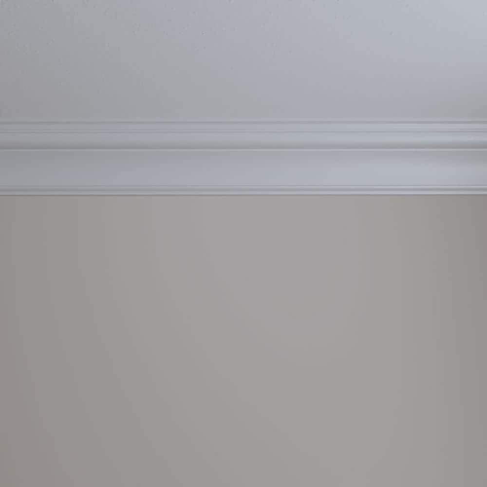 Ekena Millwork 3-7/8 in. x 5-1/2 in. x 94-1/2 in. Polyurethane Traditional Smooth Crown Moulding