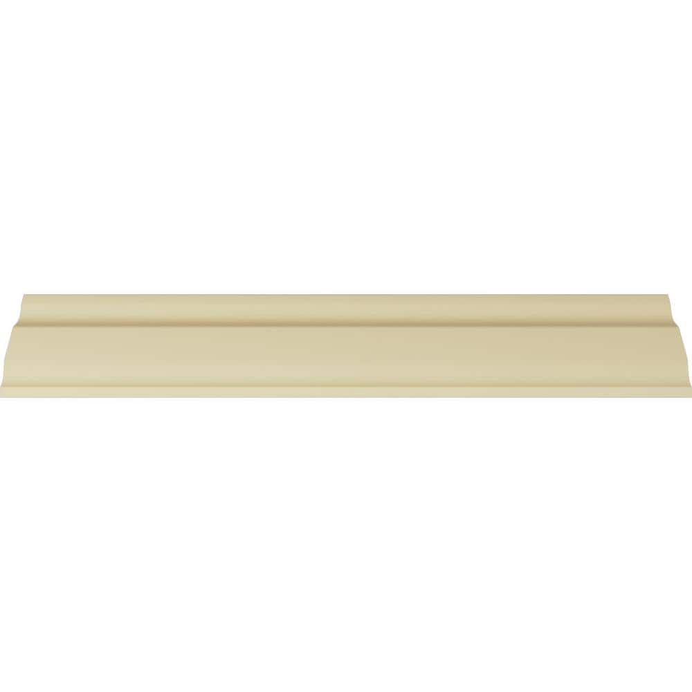 Ekena Millwork 3-7/8 in. x 5-1/2 in. x 94-1/2 in. Polyurethane Traditional Smooth Crown Moulding