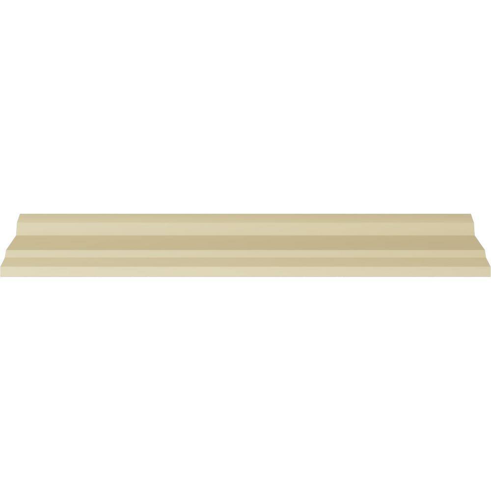 Ekena Millwork 4-3/4 in. x 4-3/4 in. x 94-1/2 in. Polyurethane Linus Crown Moulding