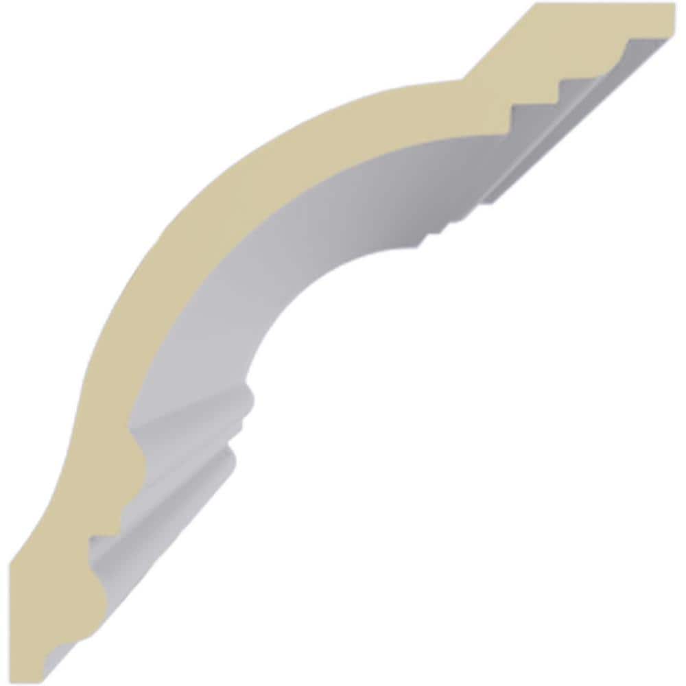 Ekena Millwork 5-1/4 in. x 5-3/8 in. x 94-1/2 in. Polyurethane Diane Crown Moulding