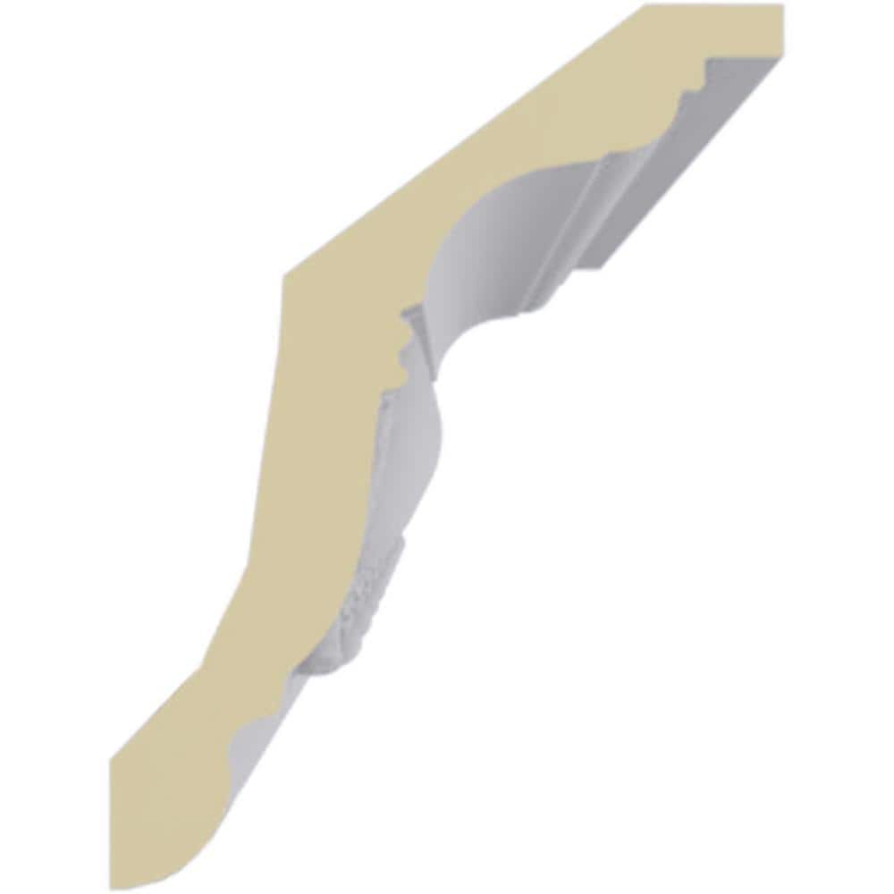 Ekena Millwork 4 in. x 5-1/4 in. x 94-1/2 in. Polyurethane Federal Egg and Dart Crown Moulding