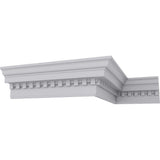 Ekena Millwork 4-3/4 in. x 6-3/4 in. x 94-1/2 in. Polyurethane Dentil Crown Moulding