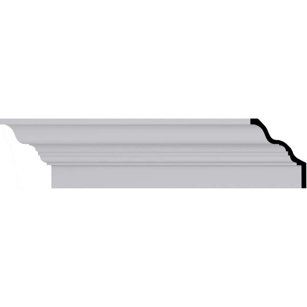 Ekena Millwork 5-1/2 in. x 94-1/2 in. x 6-7/8 in. Polyurethane Crown Fascia Moulding