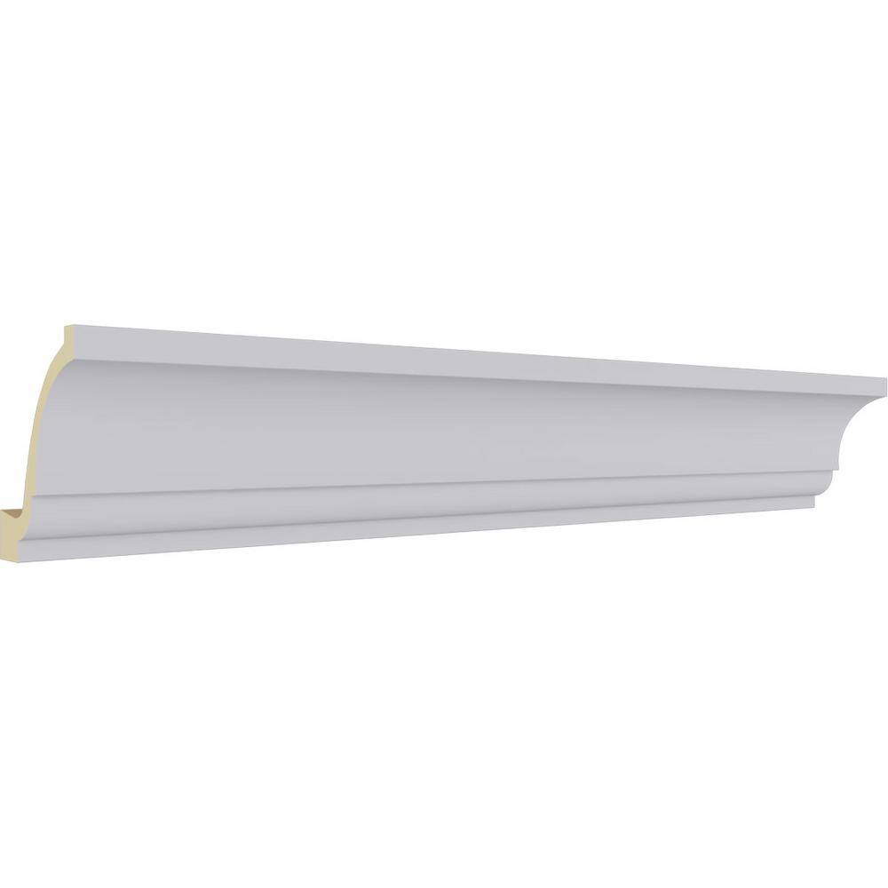Ekena Millwork 4-5/8 in. x 5-5/8 in. x 94-1/2 in. Polyurethane Marseille Crown Moulding