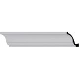 Ekena Millwork 4-5/8 in. x 5-5/8 in. x 94-1/2 in. Polyurethane Marseille Crown Moulding