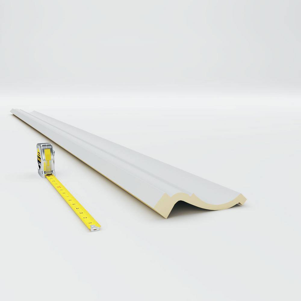 Ekena Millwork 4-5/8 in. x 5-5/8 in. x 94-1/2 in. Polyurethane Marseille Crown Moulding