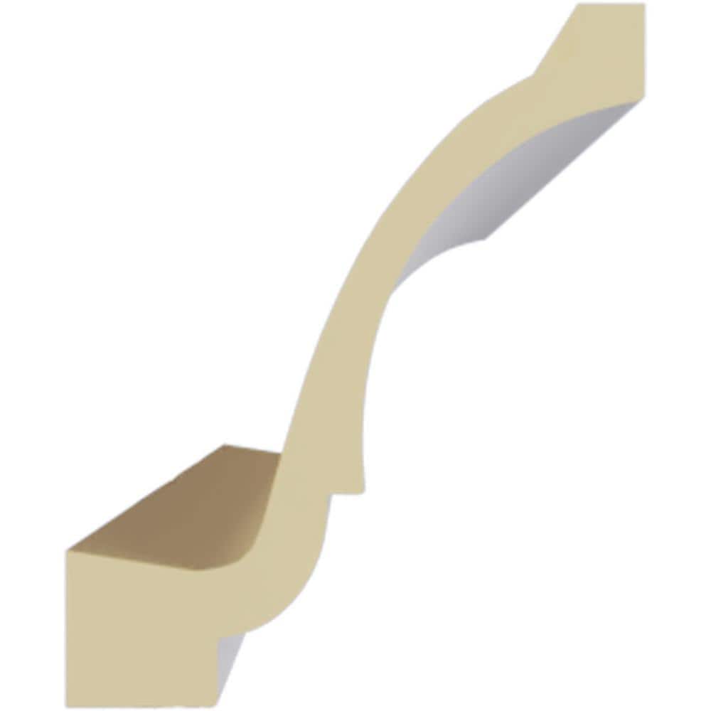 Ekena Millwork 4-5/8 in. x 5-5/8 in. x 94-1/2 in. Polyurethane Marseille Crown Moulding