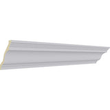 Ekena Millwork 5-7/8 in. x 5-7/8 in. x 94-1/2 in. Polyurethane Edwards Crown Moulding