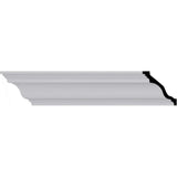 Ekena Millwork 5-7/8 in. x 5-7/8 in. x 94-1/2 in. Polyurethane Edwards Crown Moulding