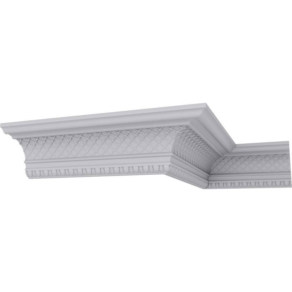 Ekena Millwork 6-3/8 in. x 6 in. x 94-1/2 in. Polyurethane Brighton Crown Moulding