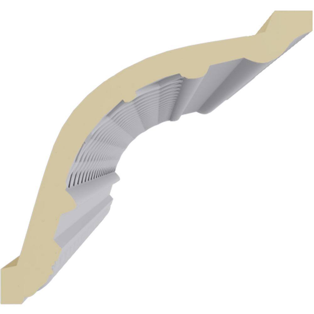 Ekena Millwork 6-3/8 in. x 6 in. x 94-1/2 in. Polyurethane Brighton Crown Moulding