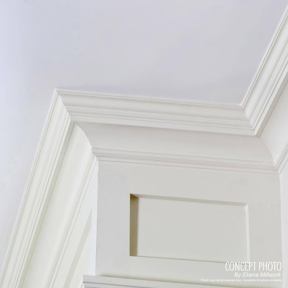 Ekena Millwork 7 in. x 6-1/4 in. x 94-1/2 in. Polyurethane Egg and Dart Crown Moulding
