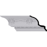 Ekena Millwork 7 in. x 6-1/4 in. x 94-1/2 in. Polyurethane Egg and Dart Crown Moulding