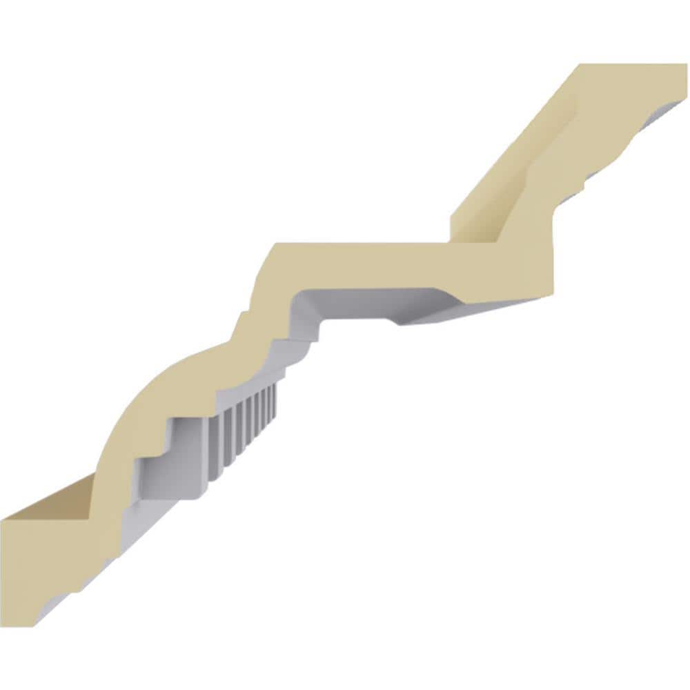 Ekena Millwork 6-3/8 in. x 7-7/8 in. x 94-1/2 in. Polyurethane Dentil Crown Moulding